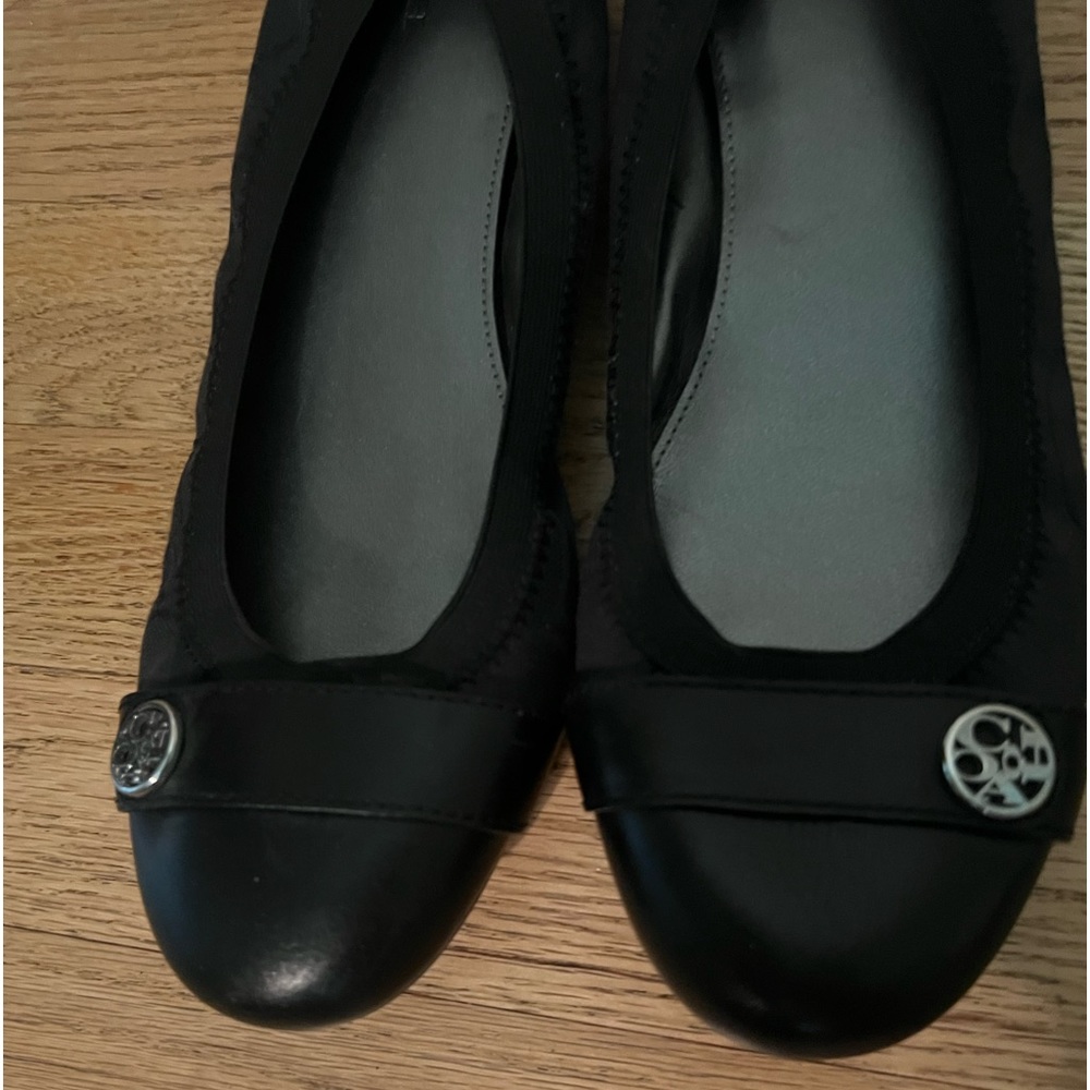 Coach Black Ballet Flats with Logo Accent - Picture 4 of 7